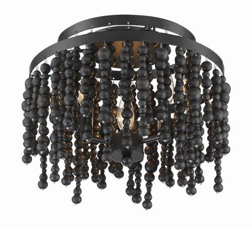 Crystorama Lighting Group POP-A5073 Poppy 3 Light 15"W Semi-Flush - Bronze - Picture 4 of 12