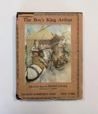 1926 The Boy's King Arthur, NC WYETH Color Plates, Dust Jacket, Medieval, VG