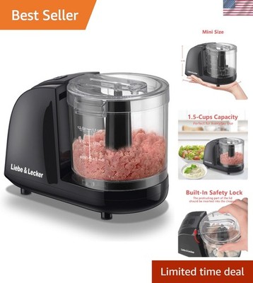 Mini Food Processor,1.5 Cup Mini Chopper for Cutting Vegetable,Garlic,Onion,Meat
