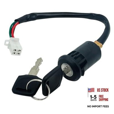 4-Wire Ignition Switch with Key for TaoTao Sunl Coolster Baja Roketa Kazuma