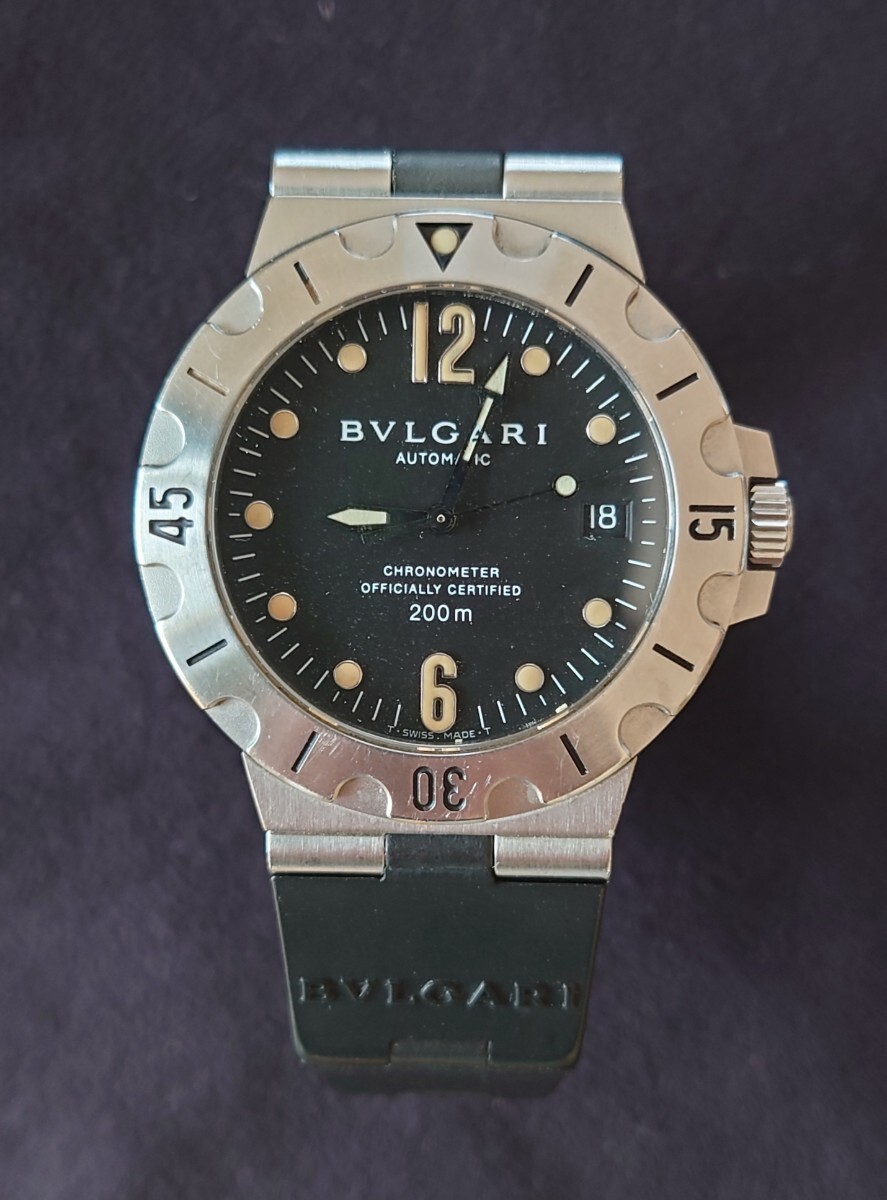 BVLGARI SD38S Automatic Men's Watch Stainless Steel – Working, No