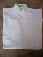 Mens White TUXEDO PARK Comfort Fit Tuxedo Shirt Small 14 14.5-32/33
