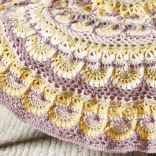 Herrschners  Petal Mandala Throw Crochet Kit