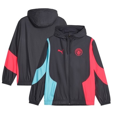 Puma Manchester City Trainingsjacke M - Pre Match - Unisex - Grau/Pink/Blau