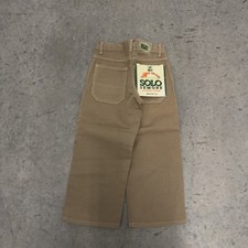 Vintage Solo Semore Jr. Jeans Boys 7/8 Brown Denim Straight Leg 90s Y2K NEW
