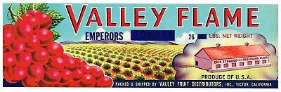 CRATE LABEL VINTAGE FRESNO CALIFORNIA PEACHES C1950 FEDERAL UNCLE SAM PATRIOTIC