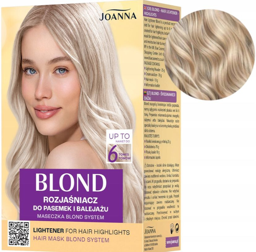 JOANNA Blond Lightener For Hair  HIGHLIGHTS LIGHTENING UP TO 6 TONES