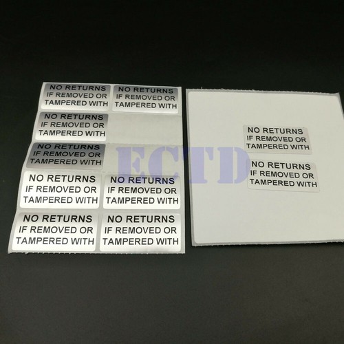 1000PCS No Return If Removed Or Tampered With Warranty Void sticker,40 x 20mm - Picture 1 of 3