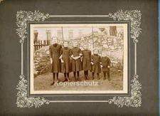 Photo, large, 6 children like organ pipes, the smallest finally a son, around 1900!