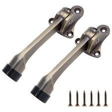 2pcs 4 Inch KickDown Door Stopper Heavy Duty Door Stop with Non-Slip Rubber T...