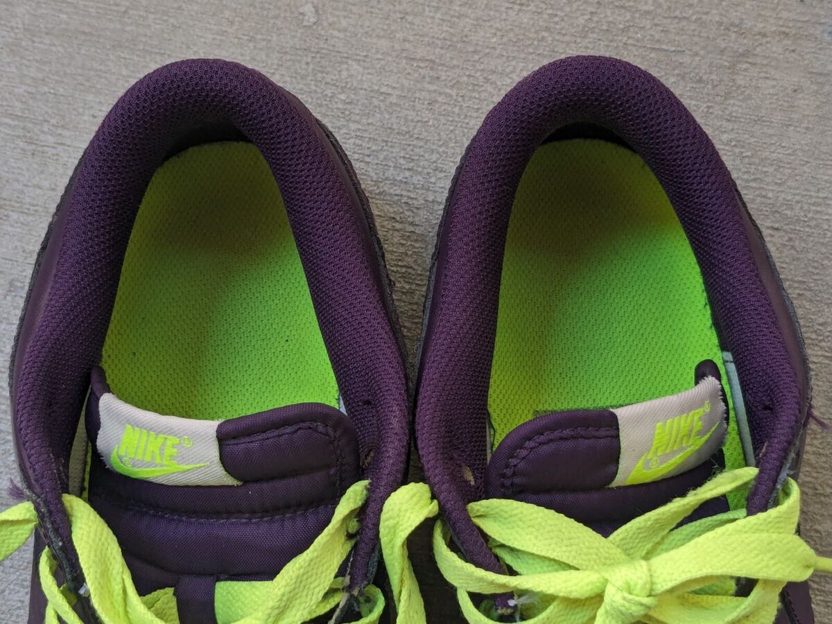 Nike Dunk Low CL Joker Purple Men 9.5 Neon Green Leather Nike Dunk Low CL Joker Purple Men 9.5 Neon Green Leather