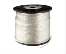 CWC 105050 1000-Feet Solid Braid Nylon Cord Rope, 3/16 Inch White