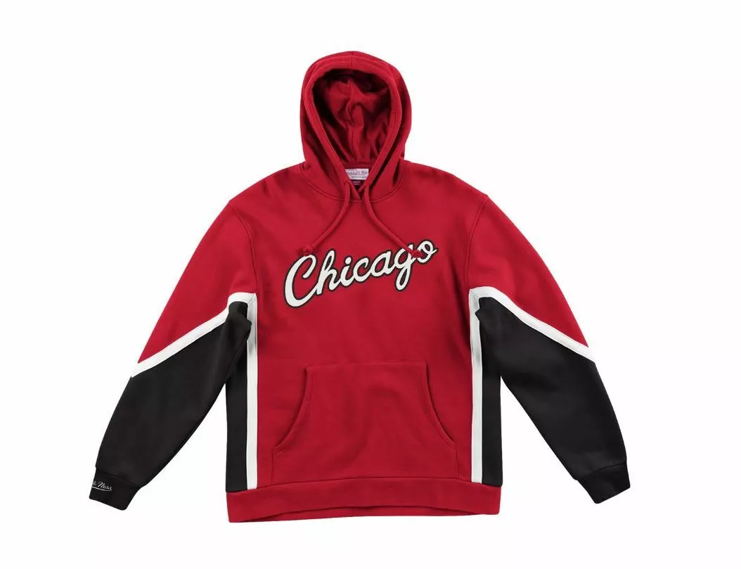 Mitchell & Ness Chicago Bulls Fusion Fleece Hooded Sweatshirt Large