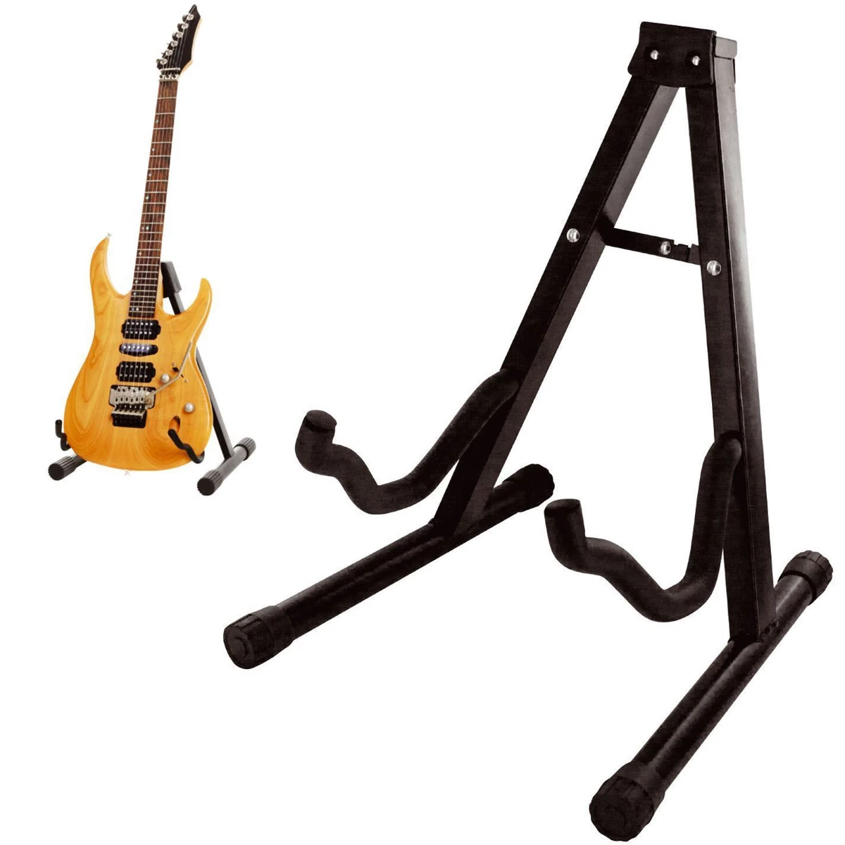 FOLDING GUITAR STAND FOLDABLE A-FRAME MUSIC FLOOR ELECTRIC ACOUSTIC BASS  NEW