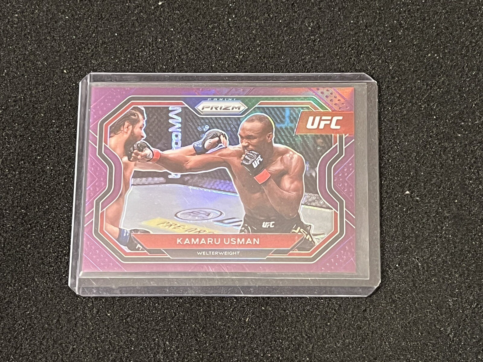 Kamaru Usman 2021 Panini UFC Prizm Purple Prizm #d /149 Former Champion #151