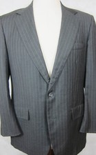 MINT Brooks Brothers Hand Tailored Gray Stripe 4 Season Wool Suit 40R 35W