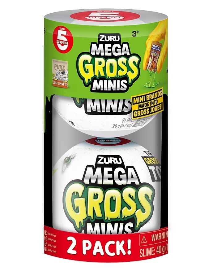 MEGA GROSS MINIS シリーズ2、未開封6個セット、メガグロスミニ Amazon.com: 5 Surprise Mega Gross Minis Series 2 by ZURU