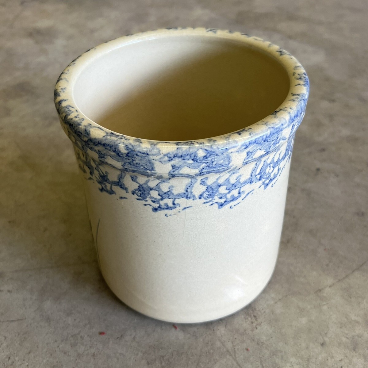 ラシュトン　RUSTON Antique CROCK~2 tone Robinson Ransbottom Blue Crown