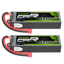 2X Ovonic 7.4V 120C  2S 8200mAh LiPo Battery T for RC Car Monster Truck Boat