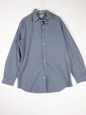 LL Bean Shirt Mens L Tall Check Wrinkle Resistant Cotton Button Down Long Sleeve