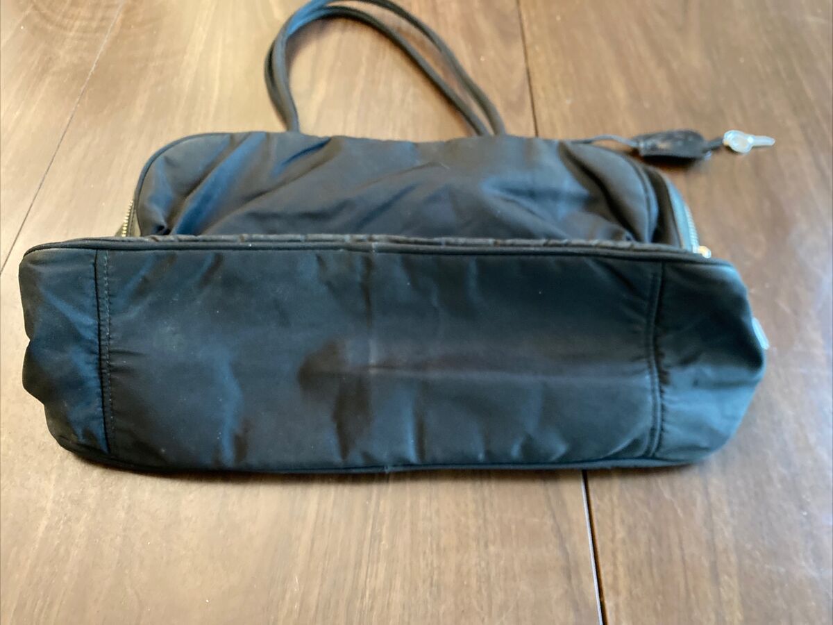 Vintage Prada Tessuto Black Nylon Front Zipper Pocket Mini Vintage Prada Tessuto Black Nylon Front Zipper Pocket Mini