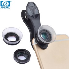 APEXEL 12X Macro 24X Macro Lens Phone Camera Lens Kit ClipOn for iPhone Android