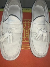Vivienne Westwood mens white suede tassel loafers size 10 Uk EU 44 