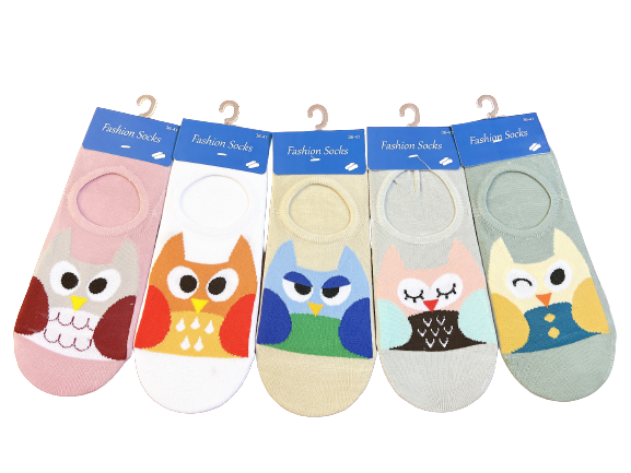 Socks womens 5 Pair Pack Cute Owls Animals Low Cut No Show Socks-image