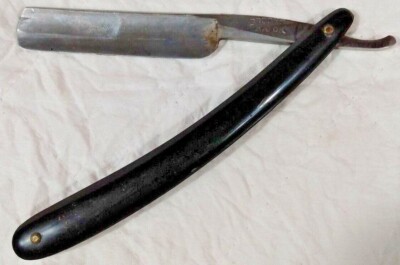 Brooks Razor Vintage Usable Sharp Brooks Straight Razor with Black Handle Free ...