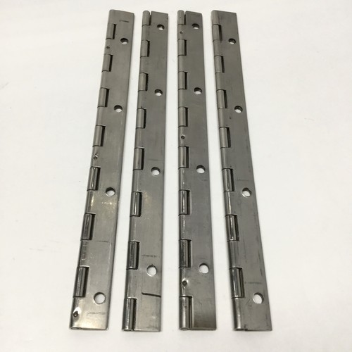 Menge 4 Edelstahl durchgehende Klavierscharniere, 7,5" lang, 1" offene Breite, 270° - Bild 3 von 3