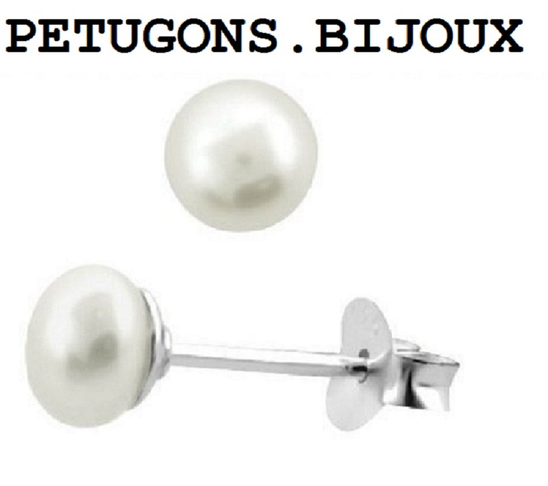 Collier et boucles perles blanches argent 925 pour mariée - 2