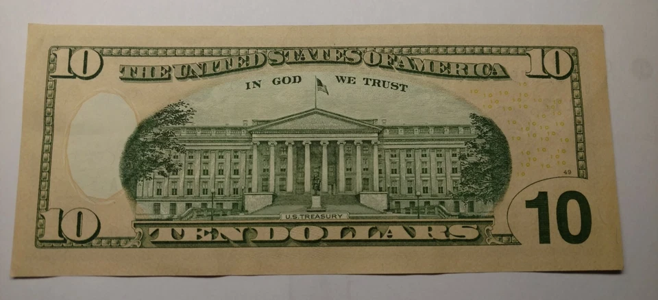 FR-2041-L $10.00 Federal Reserve Note Series 2009 With a Unique Serial Number - Image 2 of 4