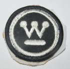 Vintage Westinghouse Electric Patch Black and White "W" Used Preowned — photo 1