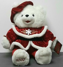 Walmart Teddy Bear Snowflake Teddy Girl 2000 Dan Dee White Bear