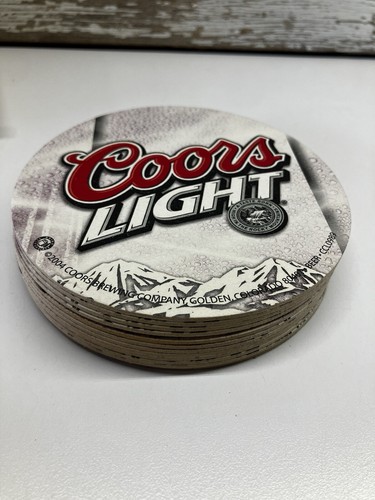 Vintage Coors Light Bierdeckel Rund 4 Zoll Neu aus altem Lagerbestand 12 Untersetzer - Bild 4 von 4