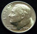1960-P 10C Roosevelt Dime BU 90% Silver oca