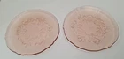 Vintage Rosa Pink Glass Salad Plates Rosaline Arcoroc  France 7 1/2” Set of 2