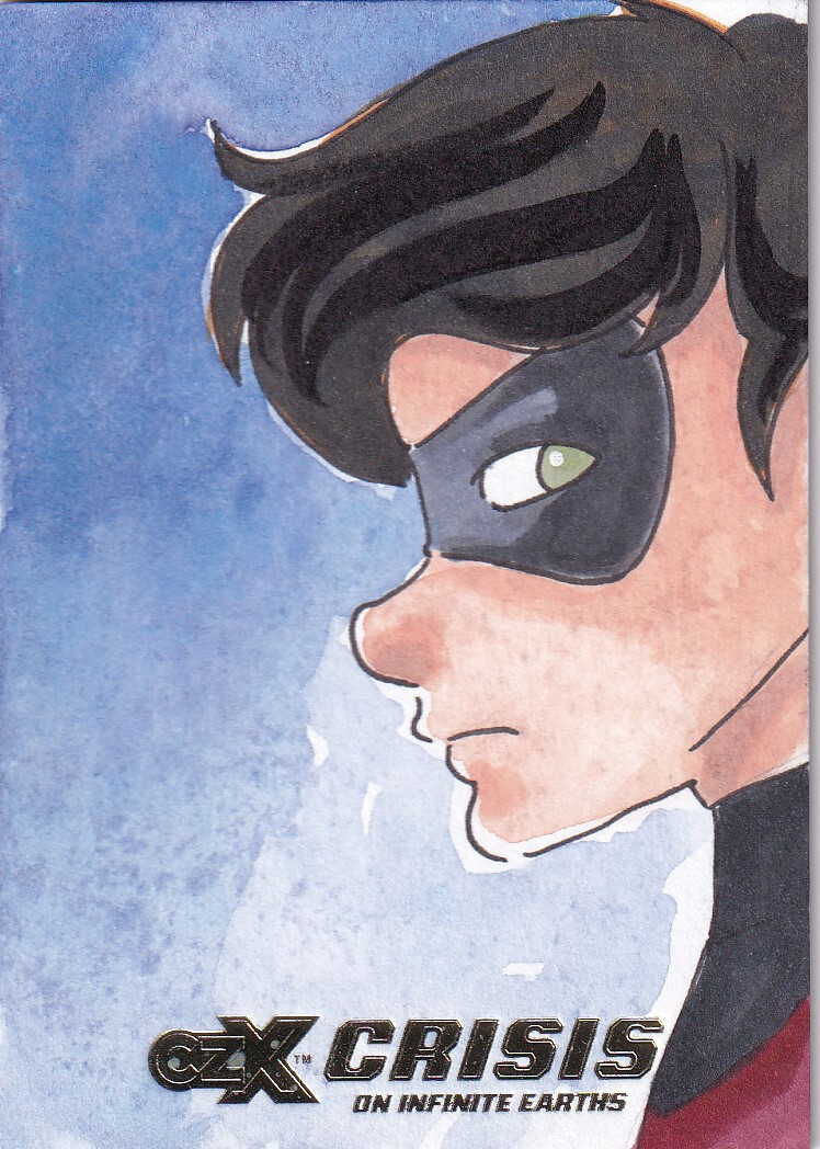 CZX Crisis on Infinite Earths sketch カード CZX Crisis Infinite Earths Sketch Card by Lucy Fields