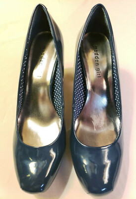 Madden Girl Shoes, Getta, Blue/Navy 3.25'' Heels Womens 9.5 M Excellent Condition