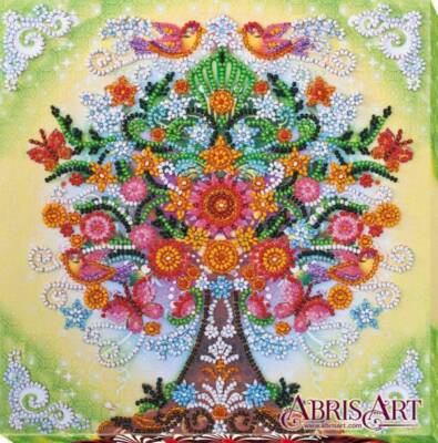 Midi Bead embroidery kit Fairy-tale tree DIY Embroidery Kit beadwork pattern