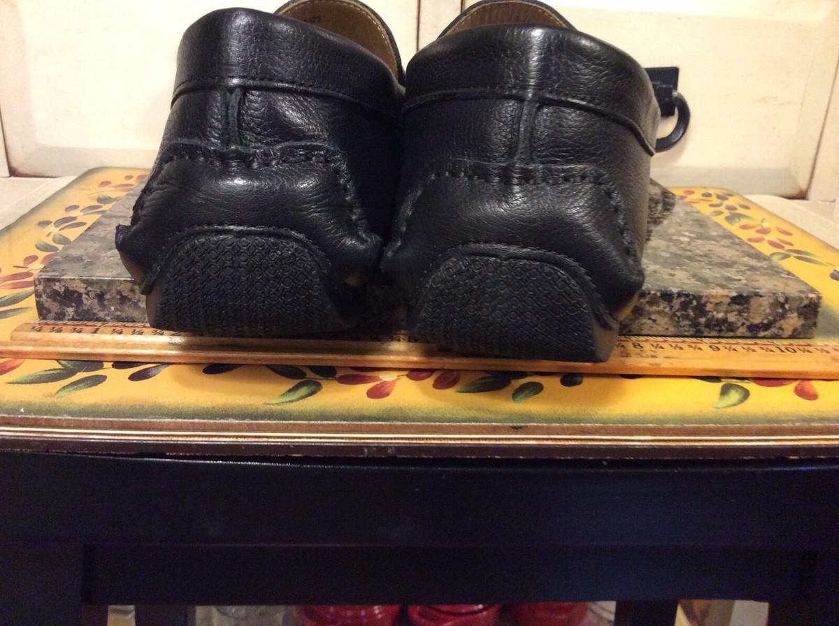 American Classic By DeLaRentis Black Slip On Loafers Driving 