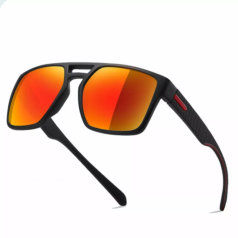 Polarized Sunglasses Men Oversized Square Male Sun Glasses For Driving Goggle TR
