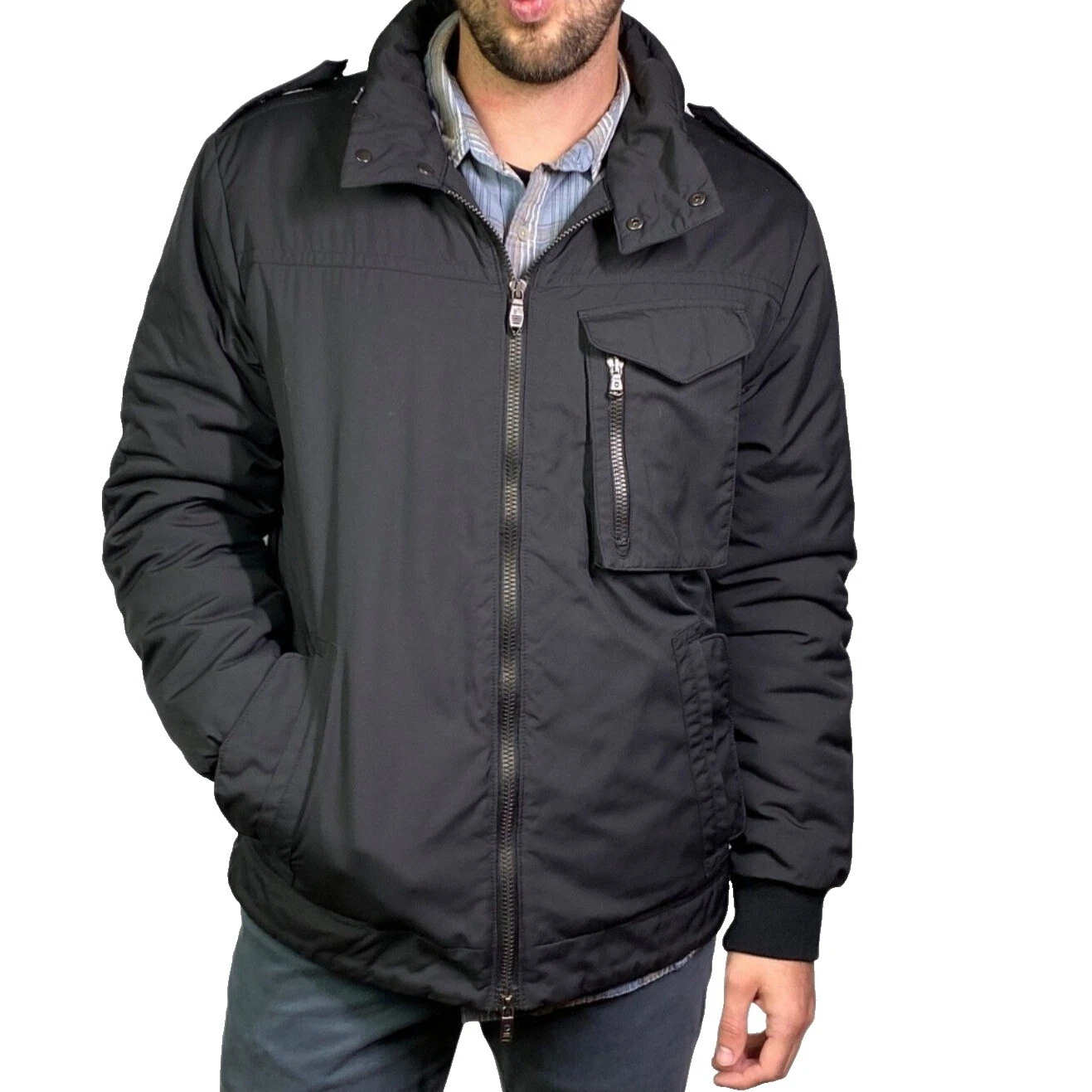 Victorinox Military Jacket Black Coats, Jackets & Vests for Men