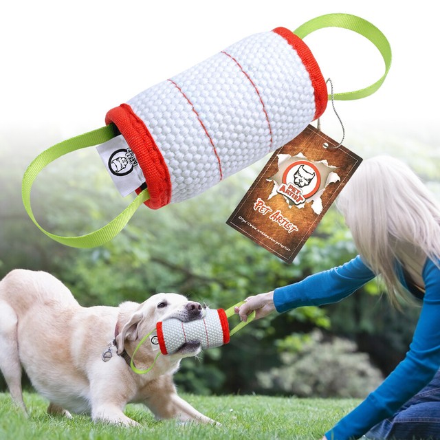 Young K9 Dog Bite Tug Jute With 2 Handles Training Tug Chew Biting Toys