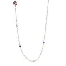 Captain America Multi Crystal Necklace 36"