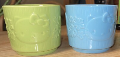 Sanrio HELLO KITTY & FRIENDS Green And Blue Tiki Muglet Set Coffee Tea Cups - 2