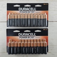 48 AA Batteries Duracell Power Boost Batteries Lot 48 AA 2x24 Packs Expire 2036