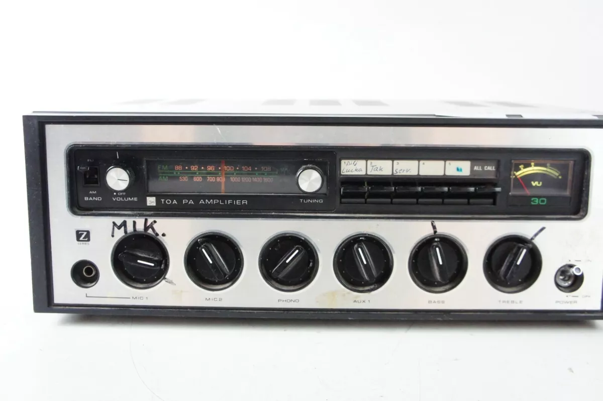 TOA PA Amplifier TA-30RZ 30/45 Watt Amplifier AM FM Mono Hobbyist Faulty Hi-958