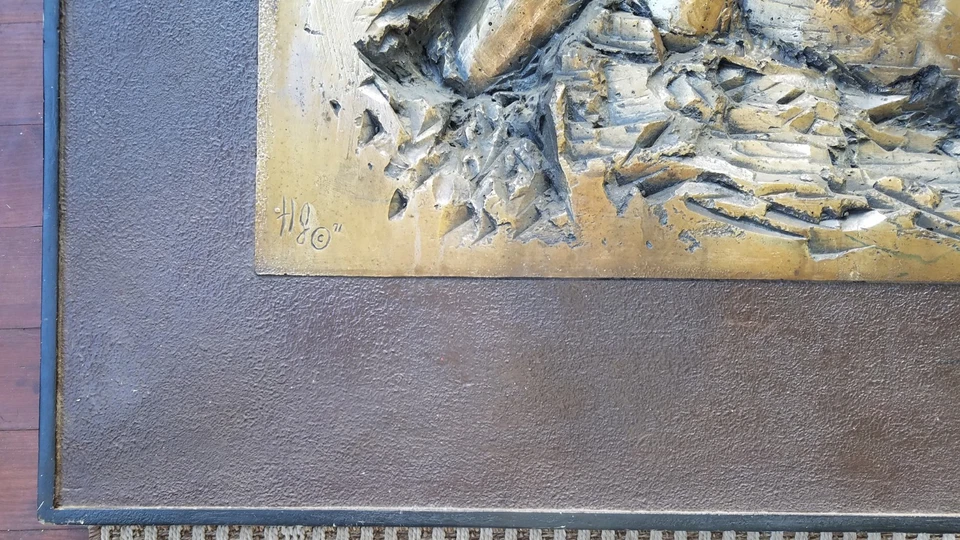 Escultura modernista de fibra de vidrio de mujer desnuda reclinada a gran escala 1971, con iniciales Foto 3 de 4