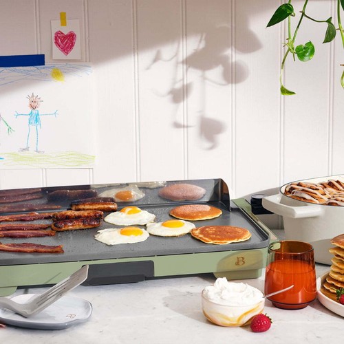 Electric Griddle Large 12x22" Nonstick Grill Indoor Kitchen Flat Top Countertop - Picture 4 of 11